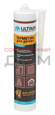 Герметик "ULTIMA" акриловый для дерева, красное дерево, 300 гр/М18938